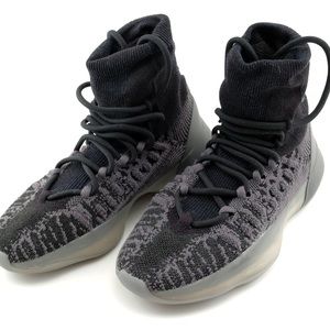 EUC adidas Yeezy Knit Basketball Shoes Slate Blue/Black Size 5 w/Box